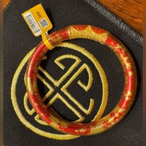 BuDhaGirl Tzubbie Koi Rouge Red and Gold Bangle Bracelet NWT medium